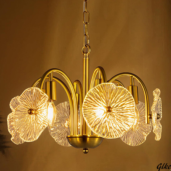 【昭和レトロやクラシックな雰囲気を演出可能】 ペンダントライト 直径48cm E12口金×6灯 電球別売 蓮の葉ライト おしゃれ拍卖