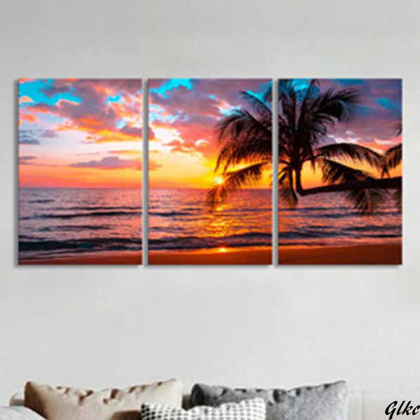 【3枚セット海辺の風景パネルアート】 インテリアパネル 30x40cm 自然風景 夕日ビーチ 軽量パネル インテリア装飾 おしゃれ拍卖