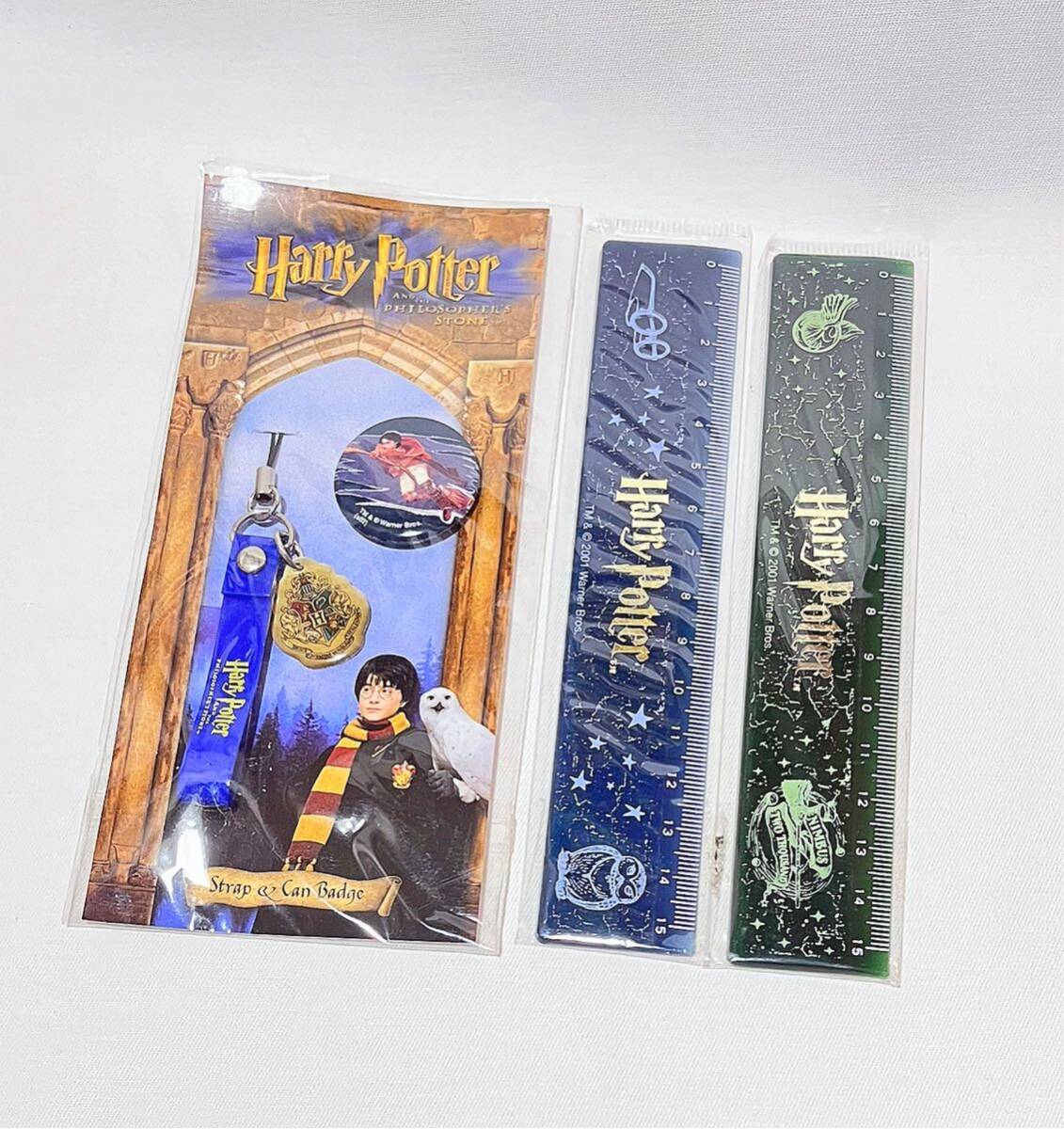 当時物【ハリーポッター】ストラップ 缶バッジ 15cm定規2本 セット まとめて 現状品拍卖