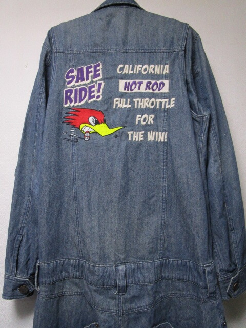 定価24200円!クレイスミス デニム地つなぎ・L(Clay Smithインディゴツナギ作業着オールインワンカバーオールジーンズジーパンMOONEYES)拍卖