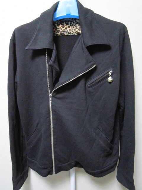 グッドロッキン スウェット地ライダースジャケット(GOOD ROCKIN'サイコロダイス豹レオパードクリームソーダピンクドラゴンドライボーンズ拍卖