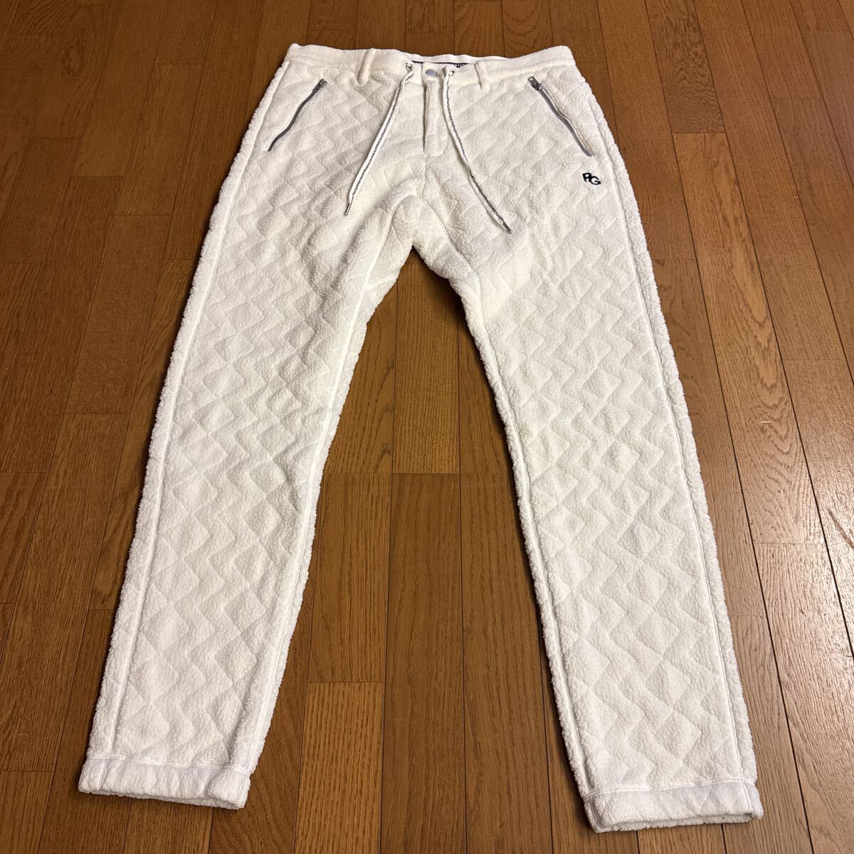 パーリーゲイツ!表も裏もあったかパンツ!白!80〜84!大きめの男性向け!100円スタート!拍卖