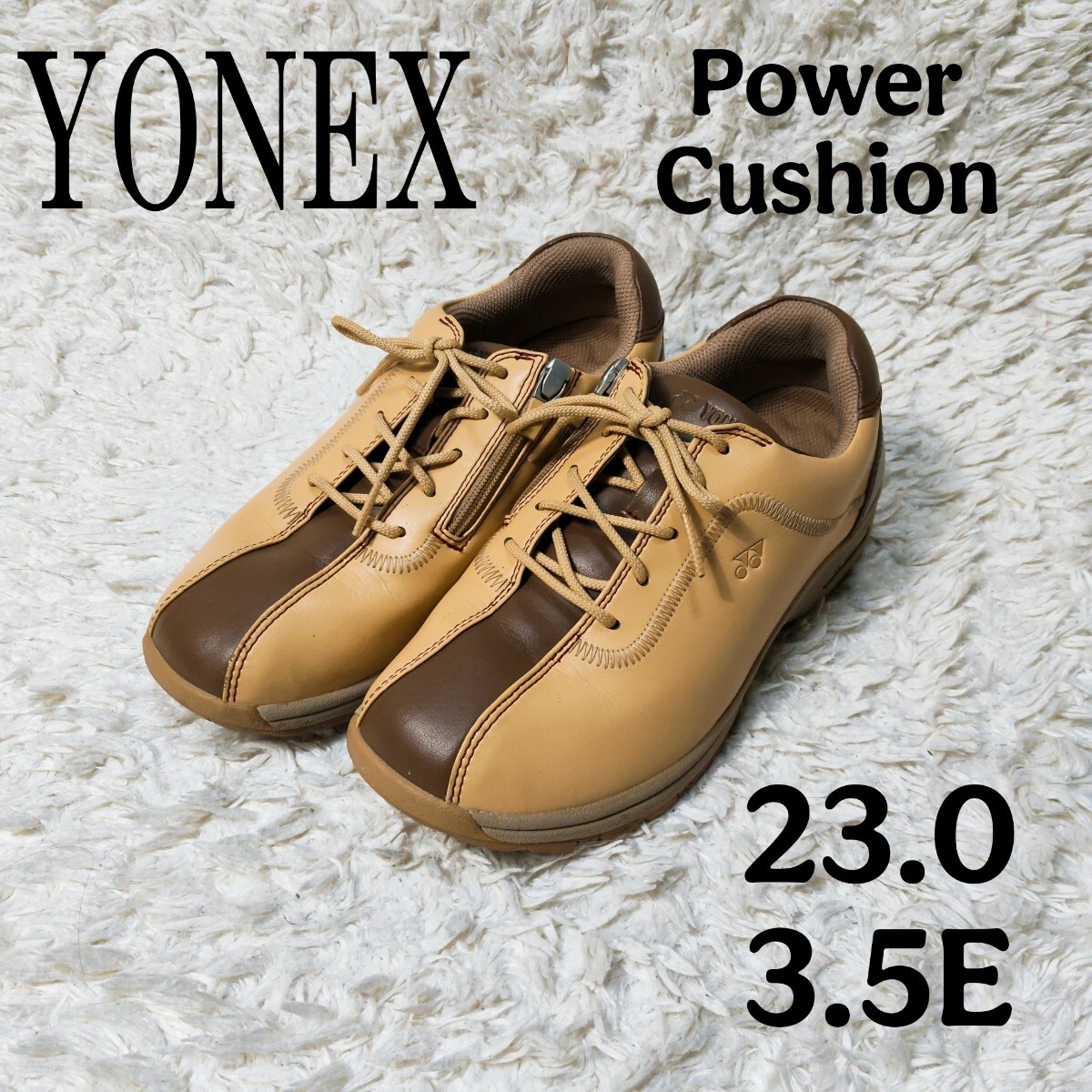 YONEX ウォーキングシューズ パワークッションLC81 SHWLC81 23 女性用 サイドジップ パールゴールド拍卖