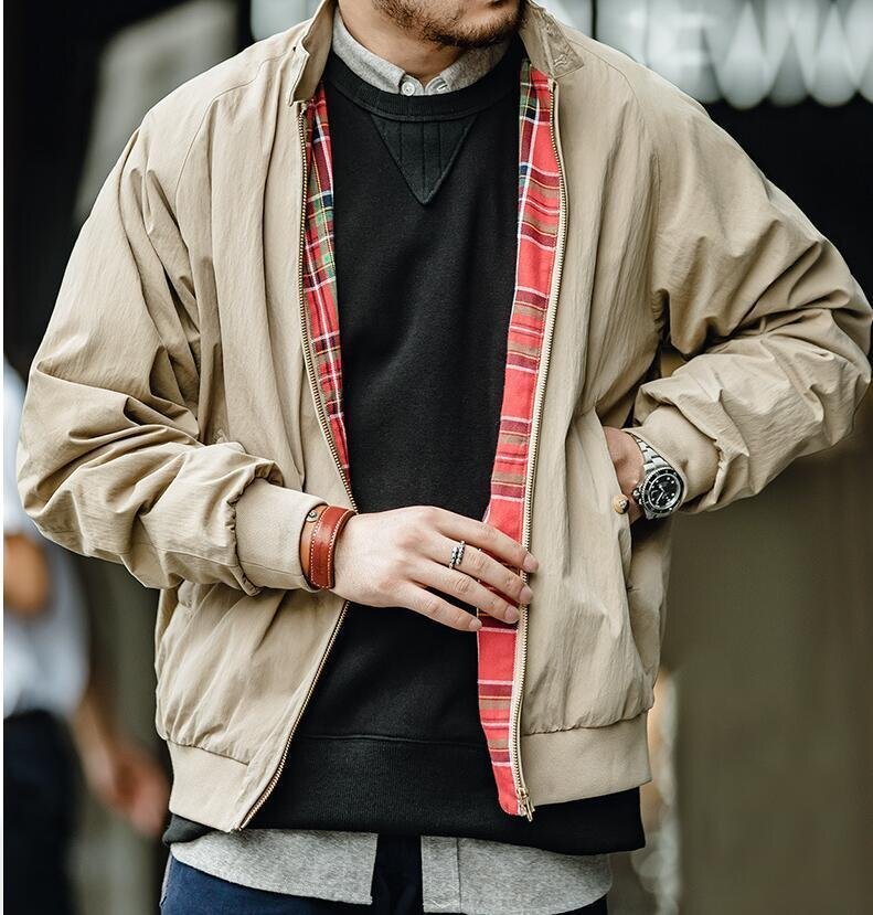 新品レトロアメカジライダースフライトジャケットブルゾンG9ハリントンジャケットメンズ大きいサイズ ★S~2XLサイズ選択/1点拍卖