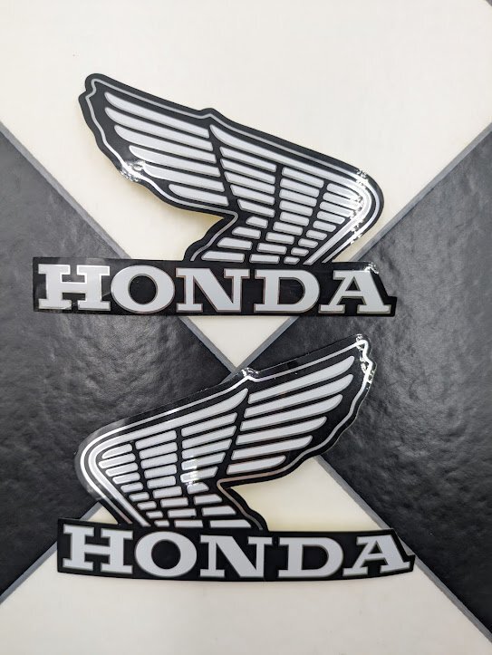 ホンダ HONDA ウィング マーク エンブレムステッカー 2枚セット 検/ CB400SF CB400F CBX400F CBR ダックス タンク サイドカバー拍卖