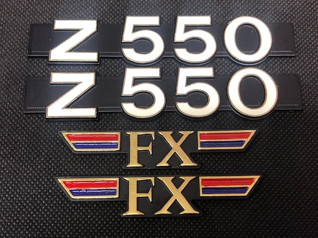 Z550 FX 新品 サイドカバー ゴールドエンブレム セット 検/ Z400FX Z400J Z400GP Z1 Z2 MK2 Z1R XJ XJR CBX GS ヨシムラ BEET 当時物 旧車拍卖