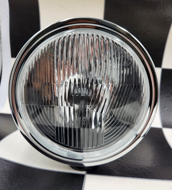 ゼファー400 φ200 シビエタイプ ヘッドライト メッキケース クリアレンズ 8mm ナット用 検/ CIBIE 旧車 Z1 Z2 ゼファー 750 1100 CBX FX拍卖