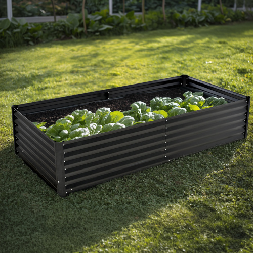 レイズドベッド ガーデンベッド L200×W100×H45cm 大型 腐らない 庭 野菜 プランター 果物栽培用 ガーデンフレーム 家庭用【 ブラック】 拍卖