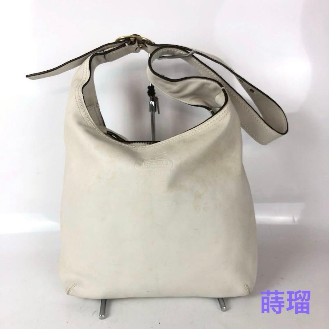 COACH コーチ レザー ショルダーバッグ ホワイト レディース ブランド拍卖