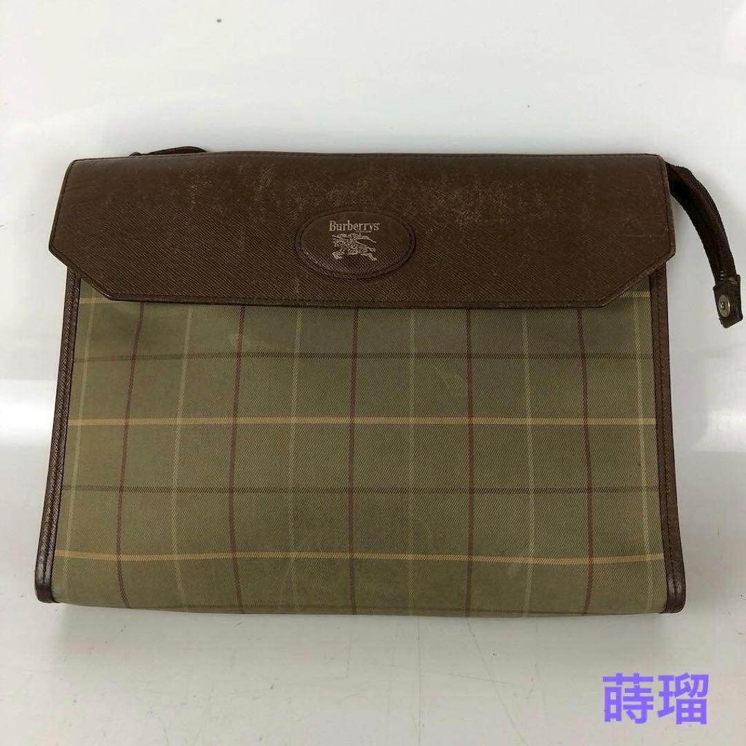 BURBERRY バーバリー チェック柄 クラッチバッグ セカンドバッグ拍卖