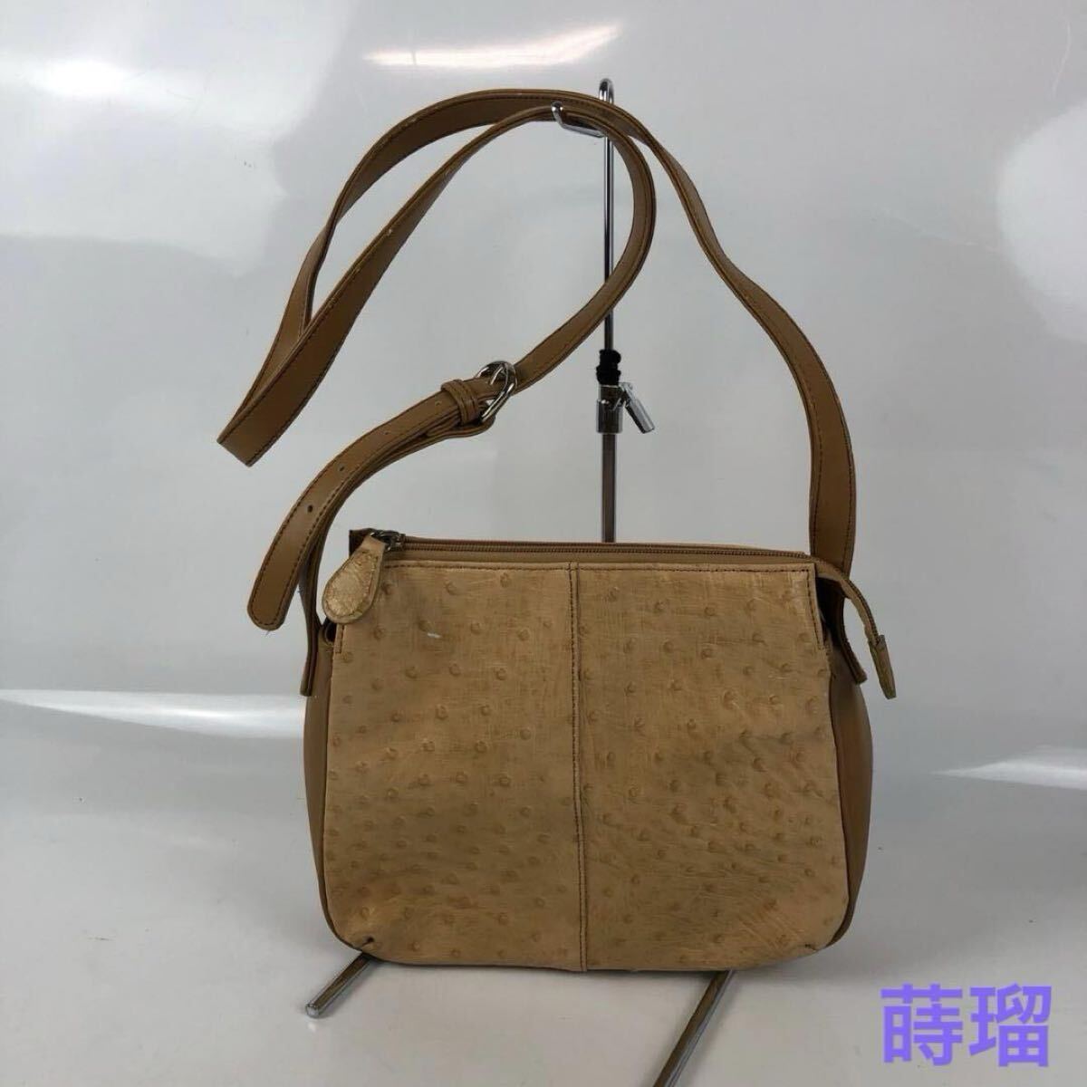 オーストリッチ ショルダーバッグ キャメル レディース ブランド拍卖