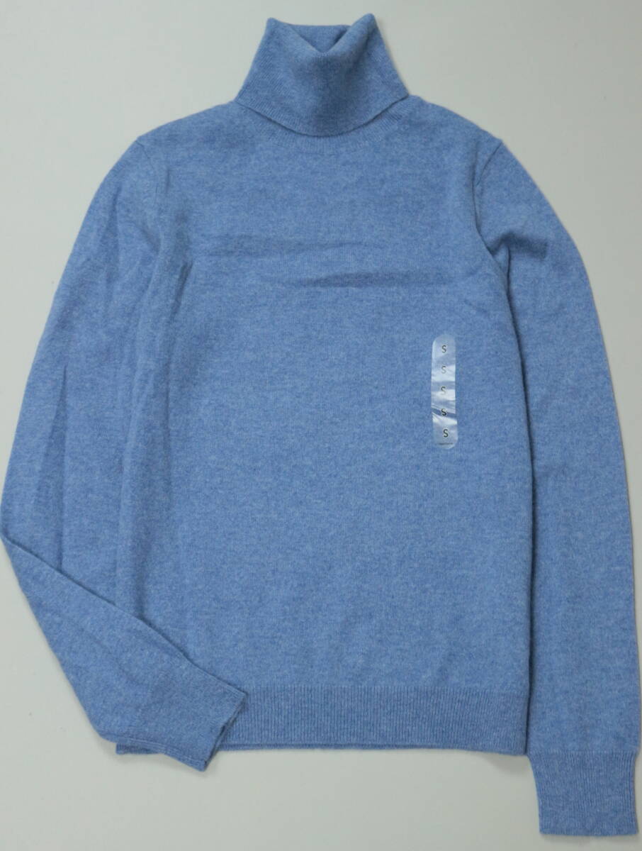 B852/UNIQLO/ユニクロ/新品 未使用/タートルネックニットセーター/カシミヤニットセーター/Sサイズ/ウィメンズ/水色/カシミヤ100拍卖