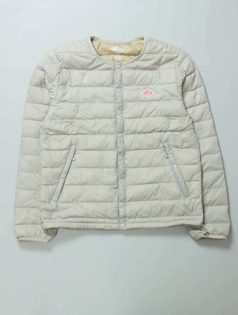 C35/DANTON/ダントン/ノーカラーライトダウンジャケット/軽量ダウンジャケット/34サイズ/ウィメンズ/ワンポイント拍卖