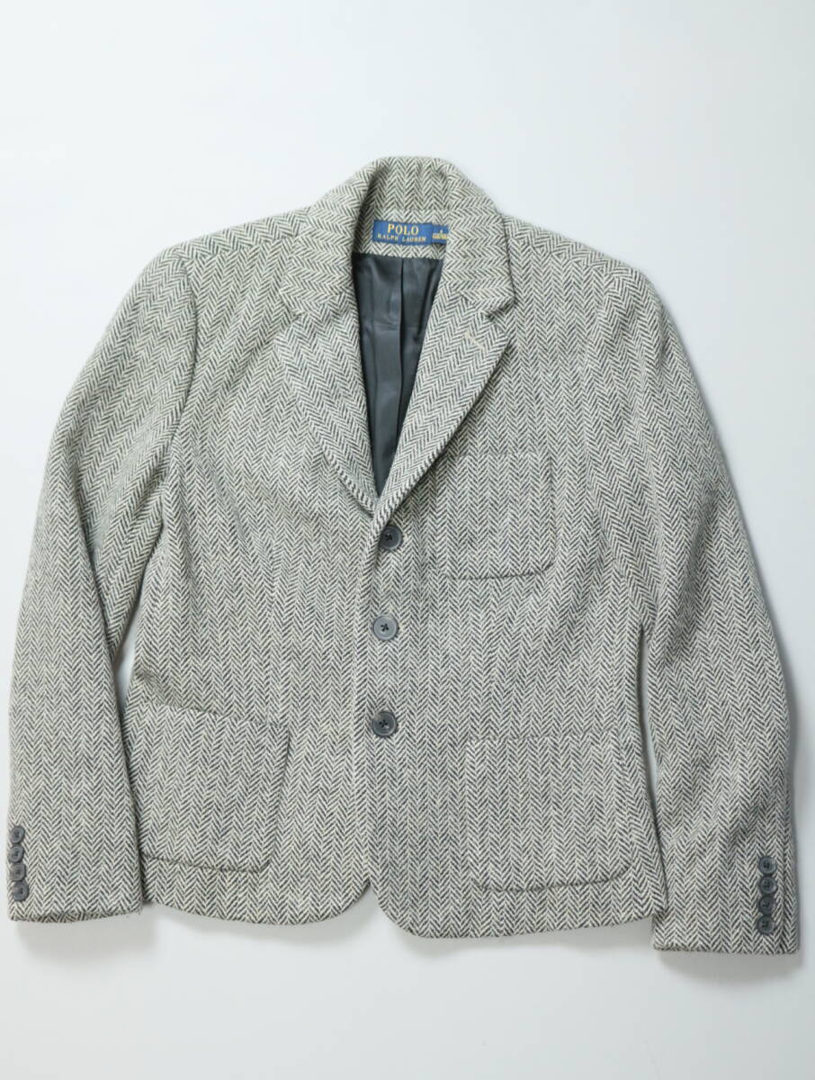C52/POLO by Ralph Lauren/ポロラルフローレン/ヘリンボーン柄/ツイードジャケット/ブレザー/テーラードジャケット/4サイズ/ウィメンズ拍卖