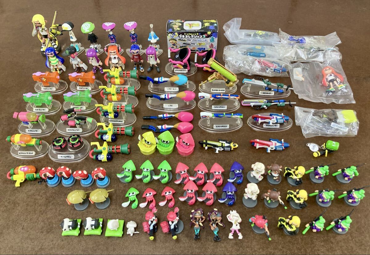 RR688)ジャンク スプラトゥーン ブキコレクション きせかえギア フルタ製菓 チョコエッグ フィギュア amiibo アミーボ 大量 まとめ売り拍卖