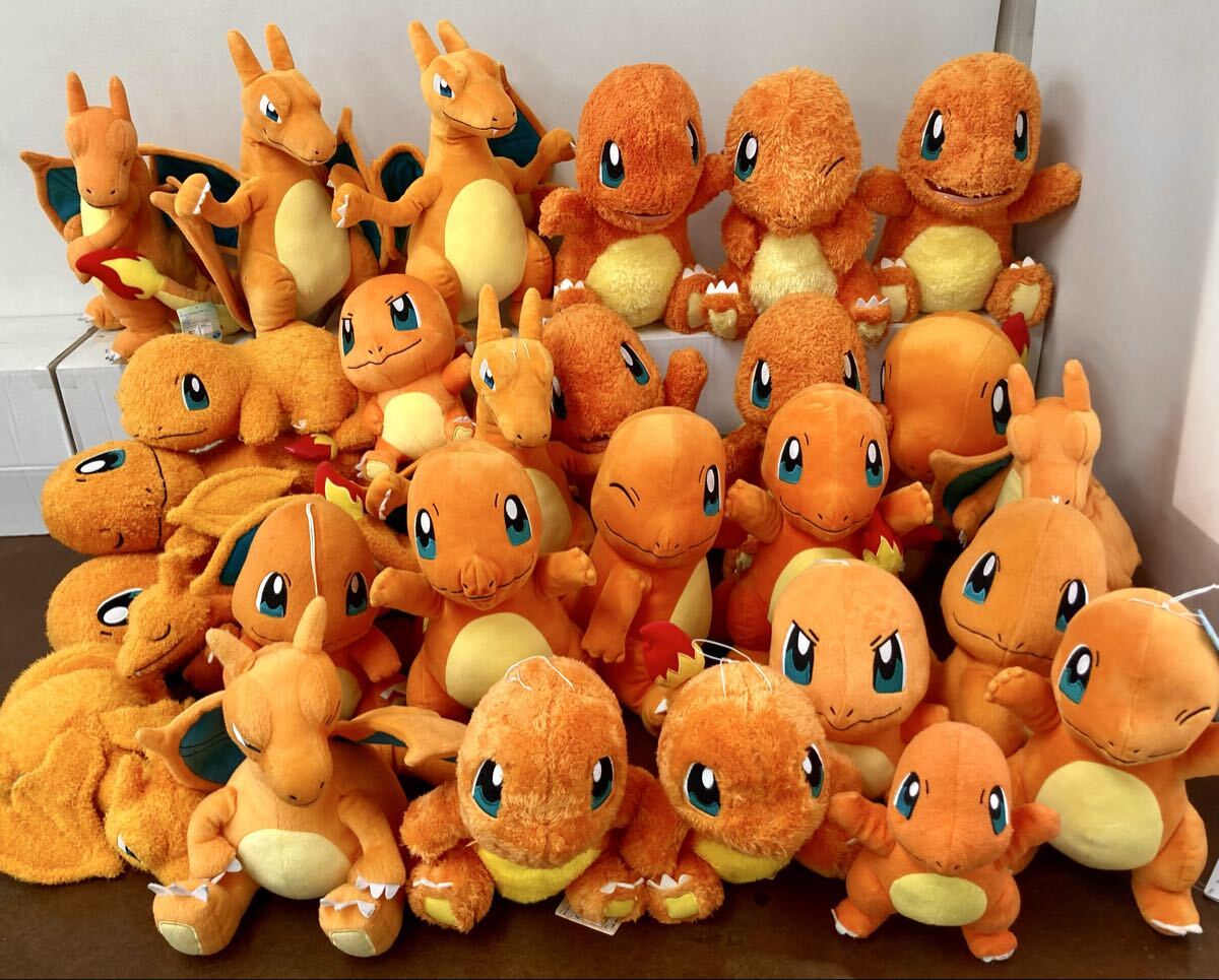 RR712) ポケモン ヒトカゲ リザードン ぬいぐるみ 大量セット まとめ売り プライズ ポケットモンスター拍卖