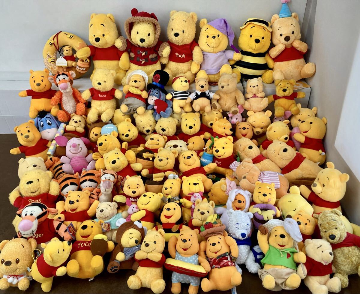 RR701) ディズニー くまのプーさん ぬいぐるみ 大量セット まとめ売り TDL Disney RESORT TDR 限定 プライズ レトロ ティガー ピグレット拍卖