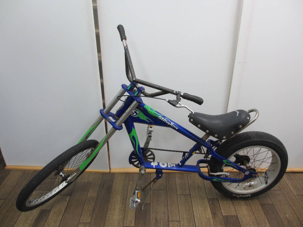 K753【11-2】□ アメリカン 自転車 ビーチクルーザー スティングレイ 全長約175cm / サイクリング パーツ アクセサリー / 9/25拍卖