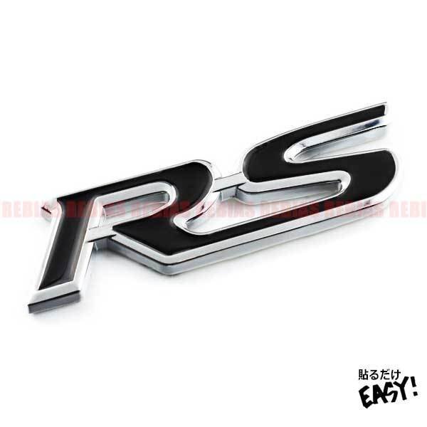 送料無料 RS エンブレム 【ブラック】 ステッカー 車 汎用 3D 立体 車用 エンブレム スポーツ クール カスタム 外装 激シブ スポーツ リア拍卖
