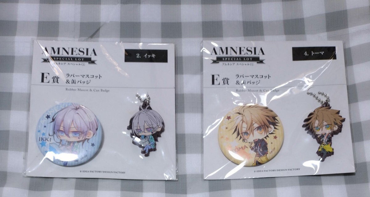 AMNESIA アムネシア ラバーマスコット&缶バッジ イッキ、トーマ拍卖