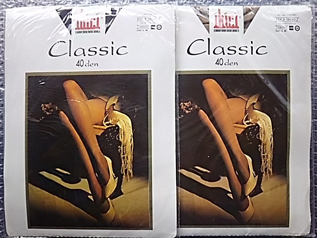 Ibici40デニールパンティストッキング LYCRA 黒・ベージュ サイズ2 イタリア製 新品未使用品 海外ブランド拍卖