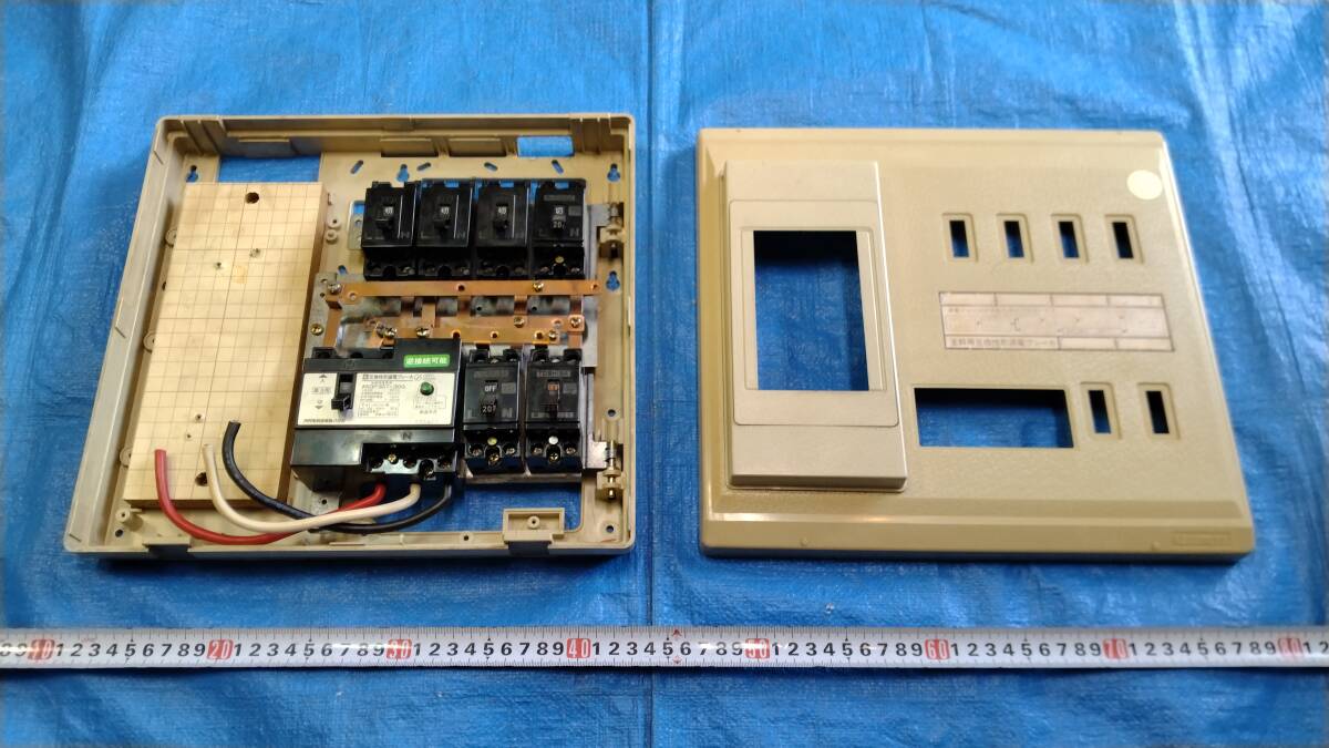 分電盤 配電盤 盤 漏電 漏電ブレーカー ブレーカー 単3 100ボルト 200ボルト 動作確認 30A 20A 6回路 仮設 増設 河村電器 VWOD 10.2025拍卖