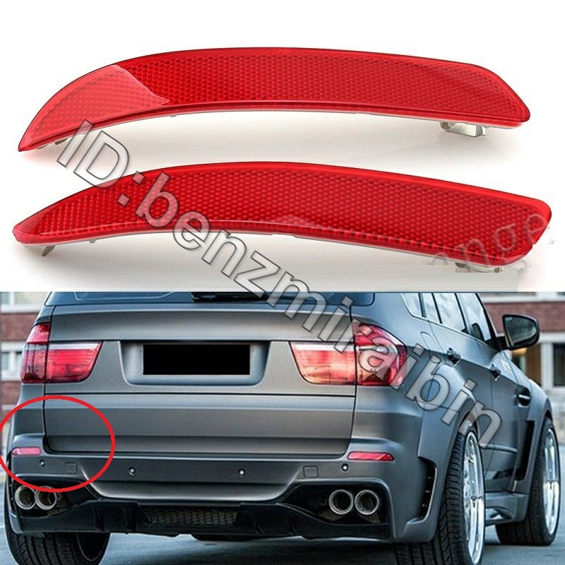 左側1枚です リア バンパー リフレクター フォグ 警告 ライト ブレーキ ライト テール ランプ ライト BMW x5 e70 LCI リフレクター 拍卖