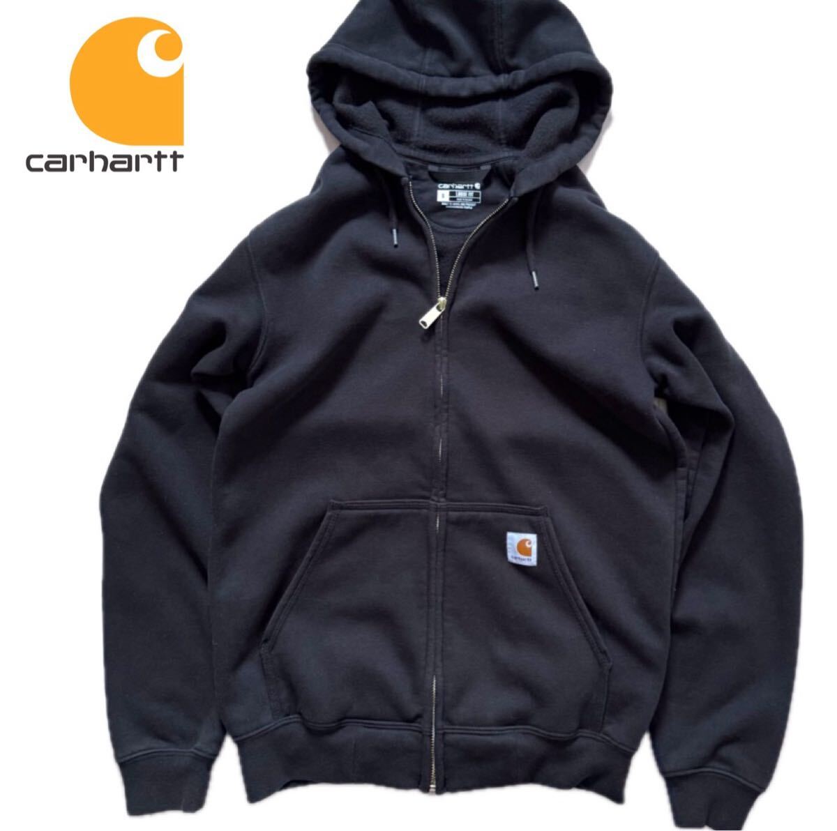 Carhartt★カーハート ルーズフィット ミッドウェイト ジップ スウェット パーカー 裏起毛 メキシコ製 K122 S拍卖