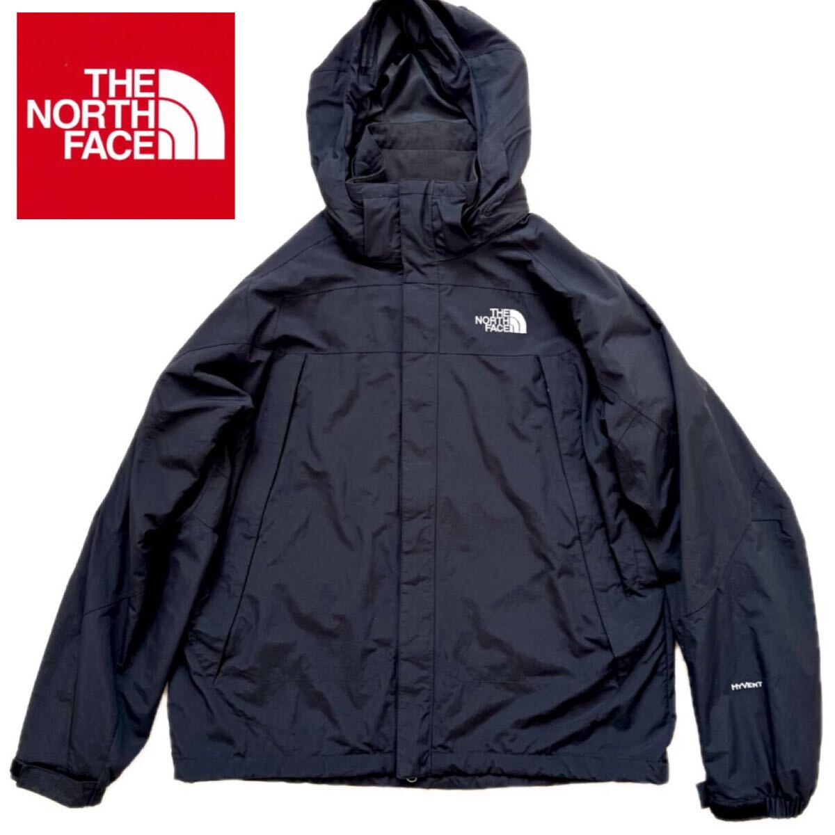 THE NORTH FACE★ザノースフェイス ハイベント マウンテンパーカー ジャケット 防水透湿 HYVENT ブラック USモデル M 日本サイズL〜XL相当拍卖