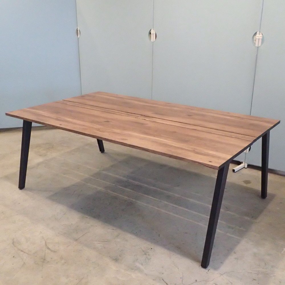 ※直接店舗引取 コクヨ センティア ミーティングテーブル DSNT-AH2006-CC33 ブラウン W2000 フリーアドレスデスク 木目 会議 KK16893 中古拍卖