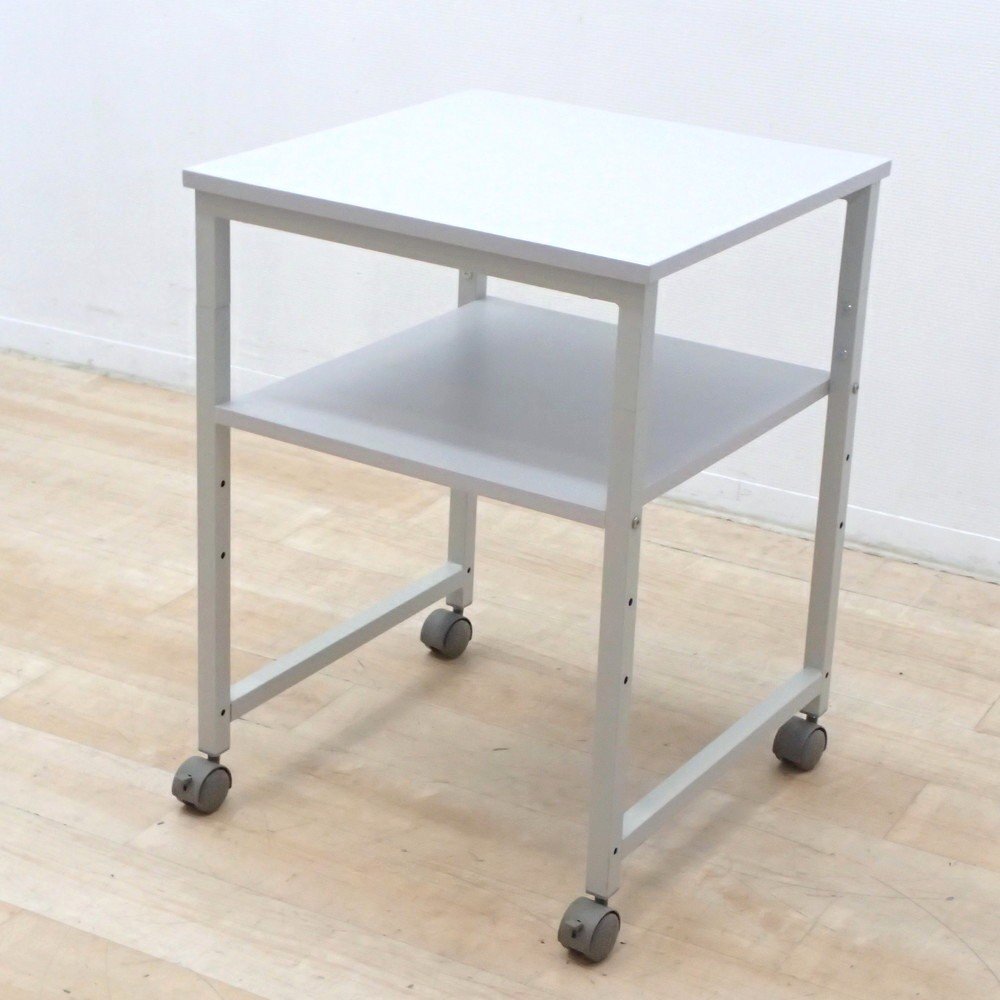 サンワサプライ W520 D520 H700 プリンター台 100-LPS004 キャスター 棚 プリンターラック 多目的テーブル KK18263 中古オフィス家具拍卖
