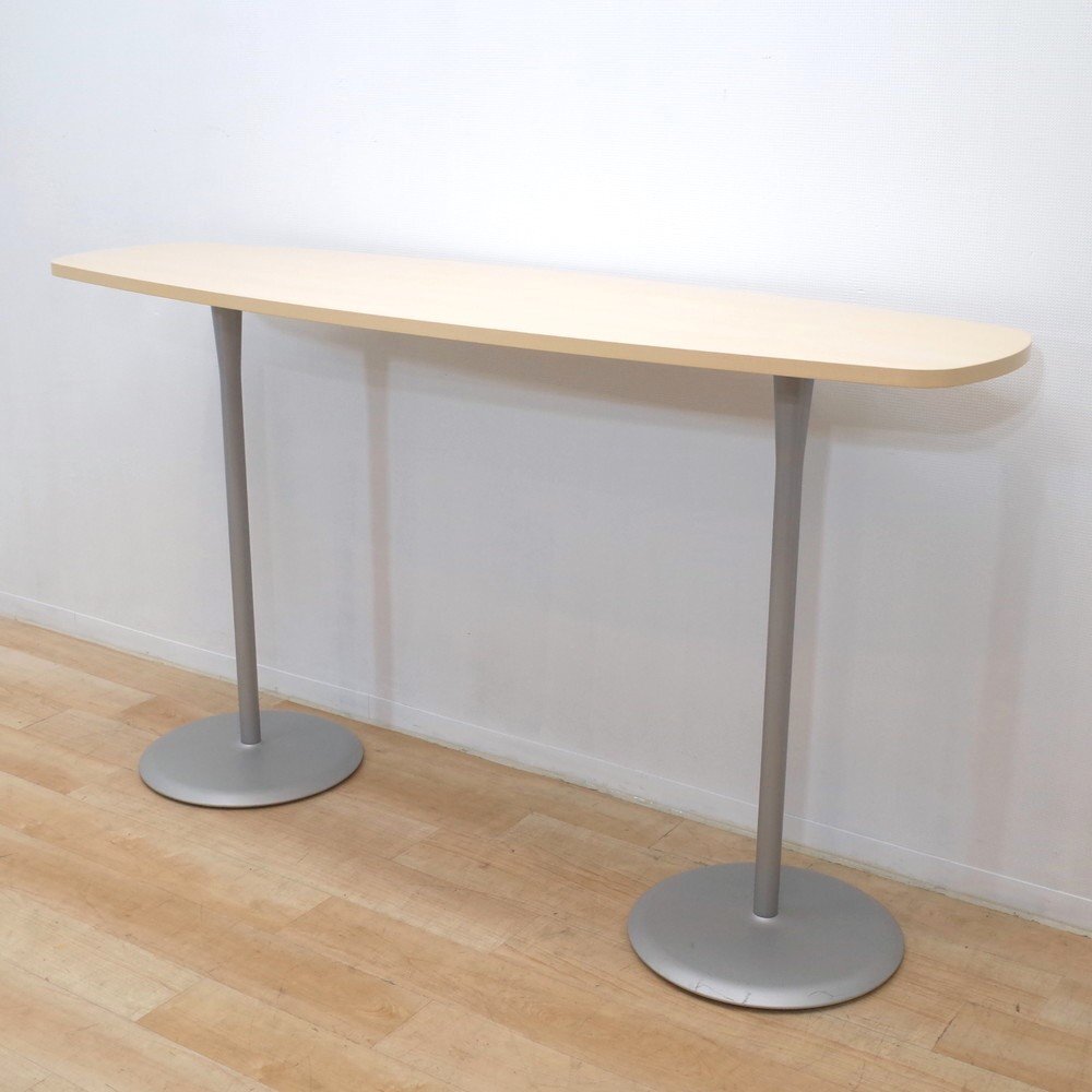 オカムラ okamura アルトカフェ ハイテーブル カウンターテーブル H1000 ハイカウンター カフェスタイル バー KK14365 中古オフィス家具拍卖