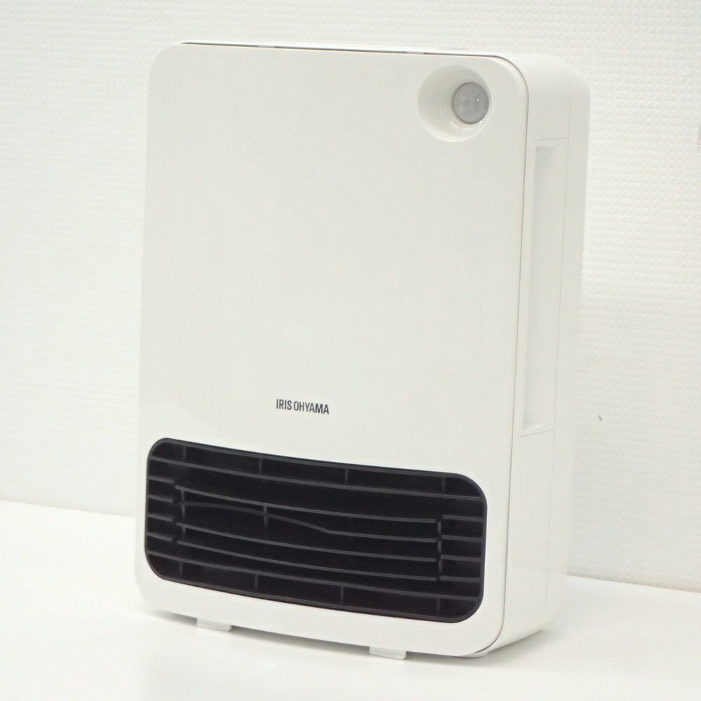 アイリスオーヤマ セラミックファンヒーター JCH-126T ホワイト 人感センサー付 電気式 暖房器具 季節家電 KK18971 中古オフィス家電拍卖