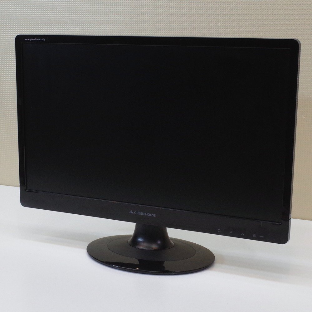 グリーンハウス GREEN HOUSE GH-LCW22A-BK モニター ブラック 21.5型 液晶ディスプレイ PC 業務用 OA機器 フルHD KK8824 中古オフィス家電拍卖