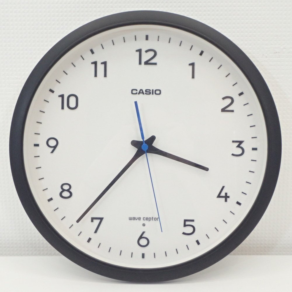 カシオ CASIO 掛時計 ブラック クロック シンプル モダン モノトーン インテリア雑貨 掛け時計 おしゃれ KK18264 中古オフィス家電拍卖