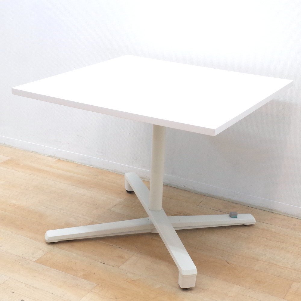 okamura オカムラ Lives 角テーブル 87AEAJ-MDA7 白 W900 H720 フラップ天板 スタッキング ミーティング カフェ KK17365 中古オフィス家具拍卖