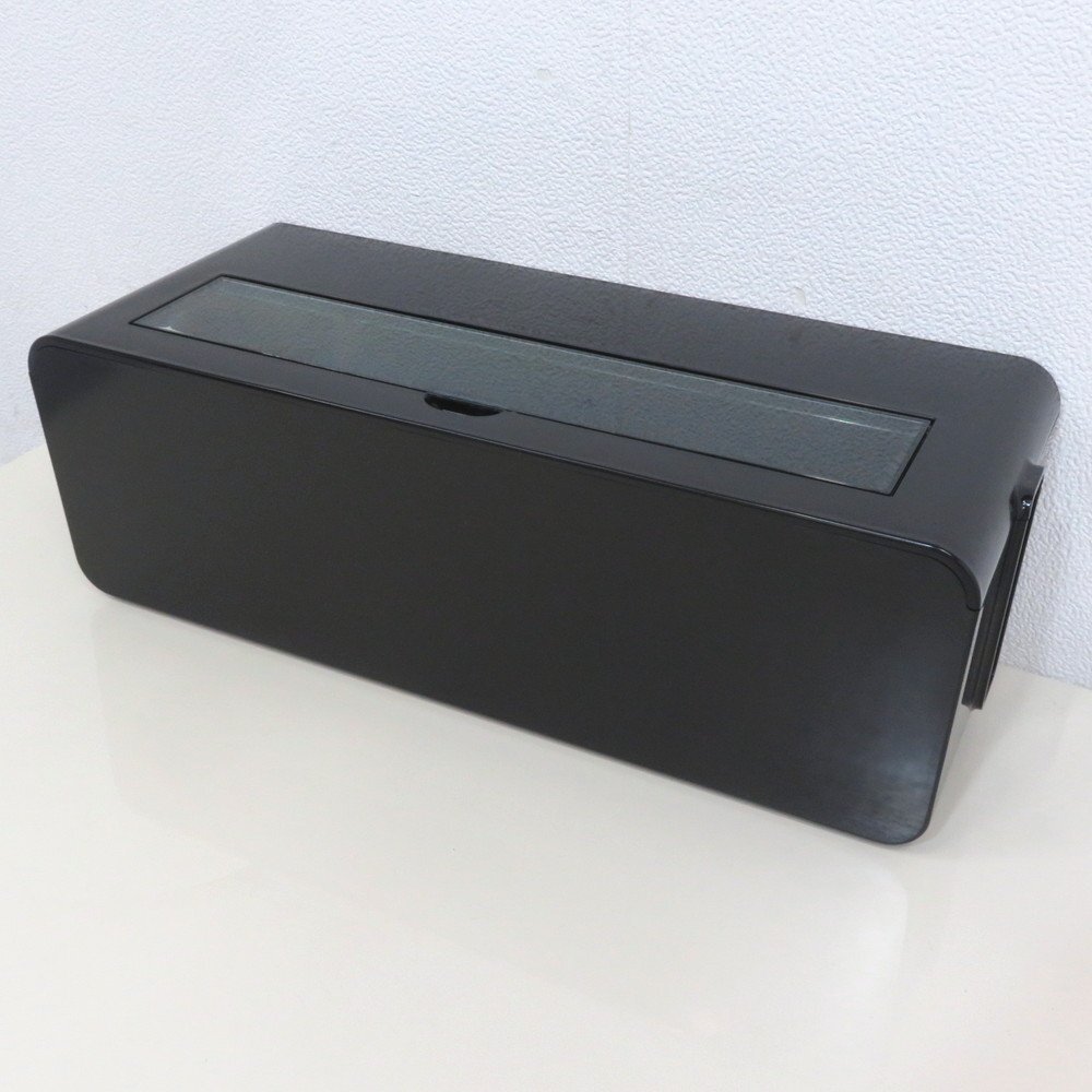 美品 テーブルタップボックス Lサイズ イノマタ化学 ブラック 37cmタップまで 上部扉付き 配線 電源コード PC EG12126 中古オフィス家具拍卖