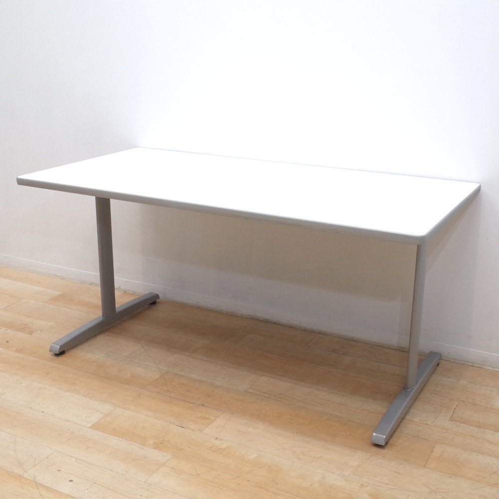 okamura オカムラ 8177シリーズ ミーティングテーブル W1500 D750 H700 ホワイト 会議室 荷物台 作業台 EG17231 中古オフィス家具拍卖