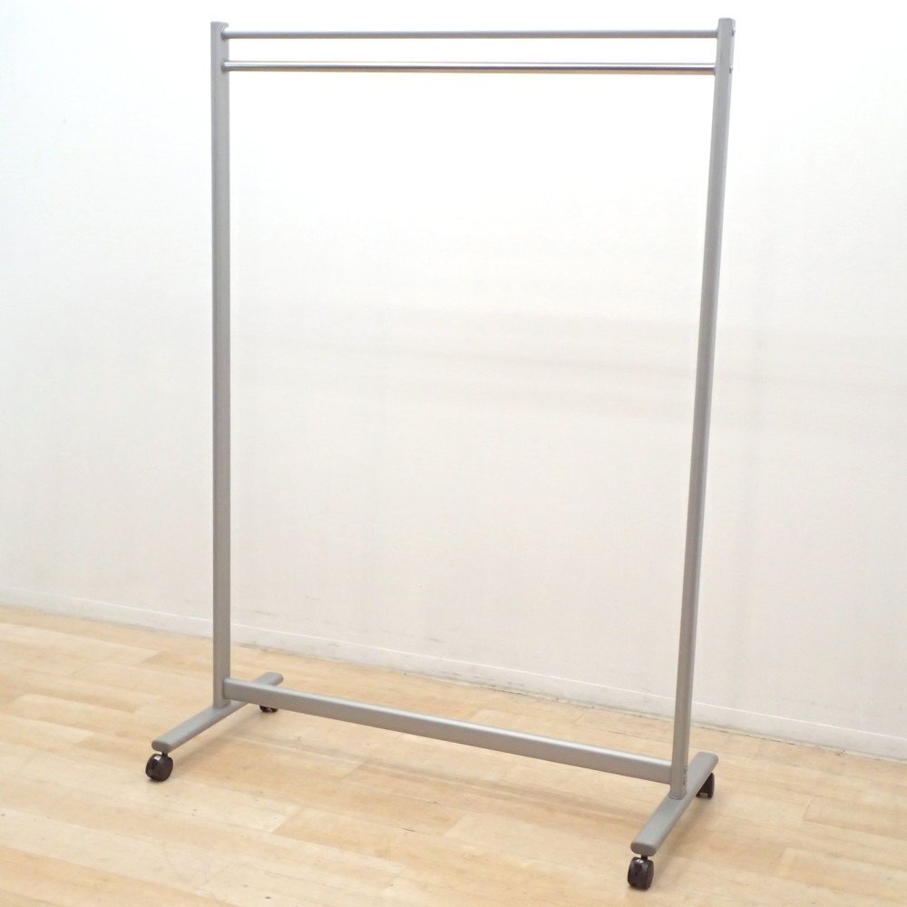 okamura オカムラ コートハンガー 15人用 L956AB Z712 シルバー ハンガーラック W1180 H1700 更衣室 衣類収納 KK18735 中古オフィス家具拍卖