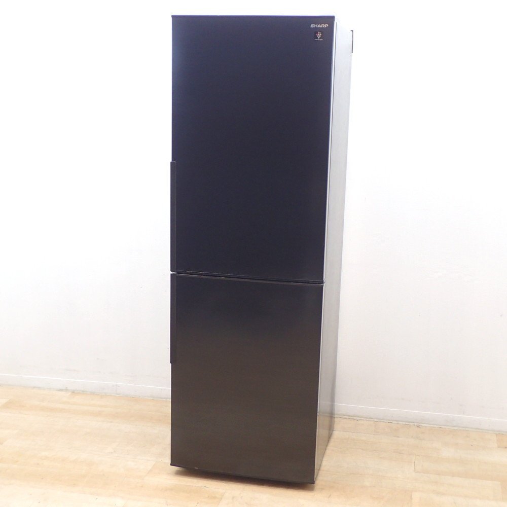 SHARP シャープ 冷凍冷蔵庫 SJ-AK31G-B ブラック 2021年製 310L 右開き 2ドア プラズマクラスター アプリ対応 KK19085 中古オフィス家電拍卖