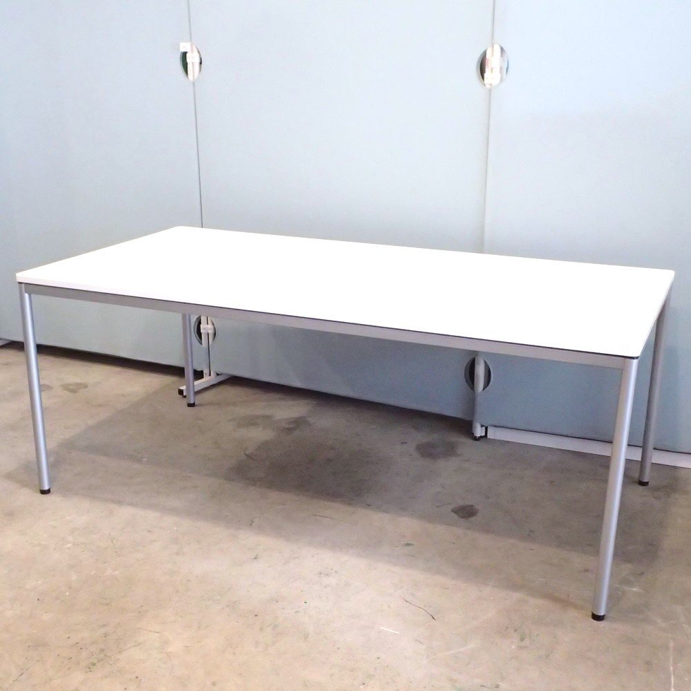 okamura オカムラ tresse-R トレッセアール ミーティングテーブル L674EY MP11 ホワイト W1800 会議 作業台 KK18878-1 中古オフィス家具拍卖