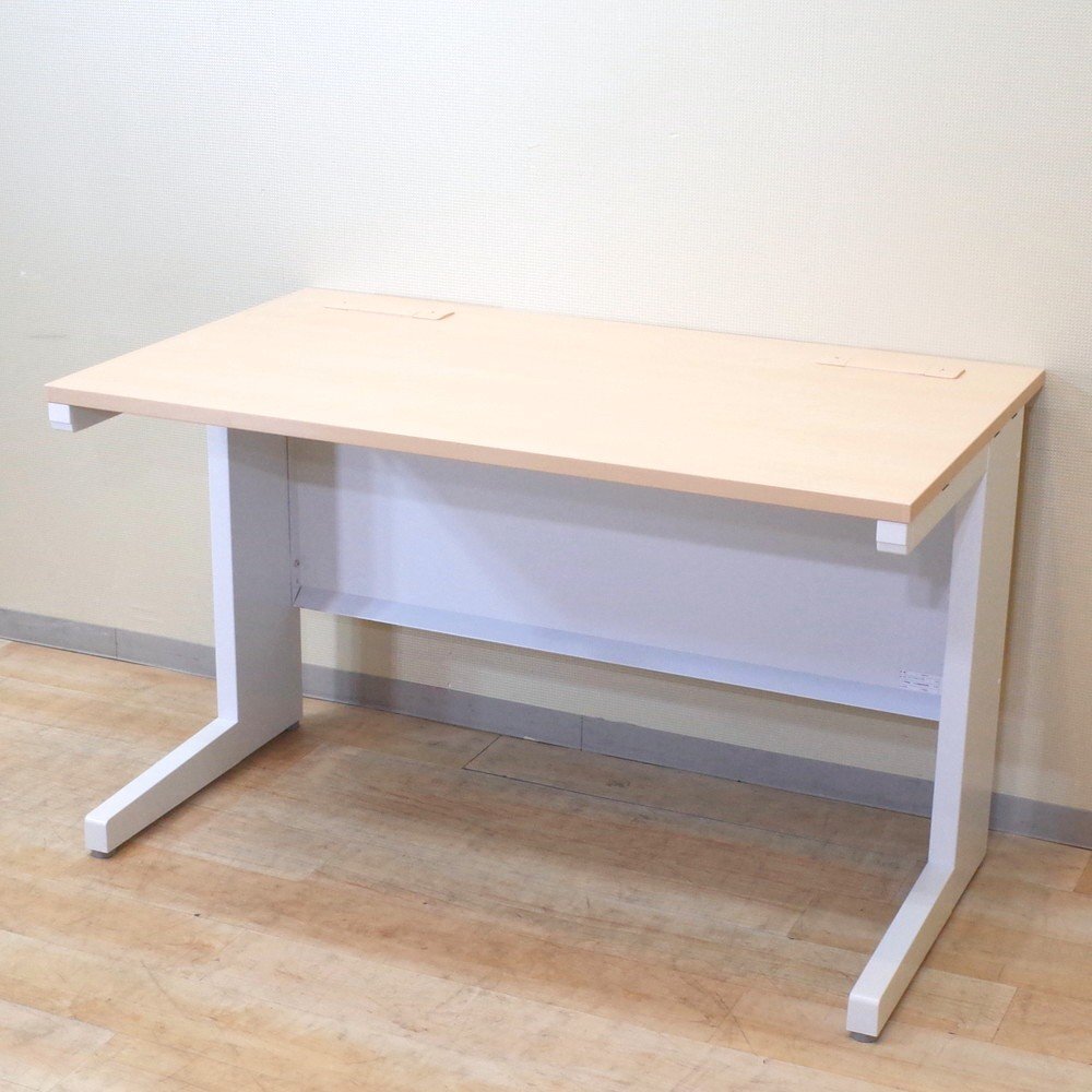 イナバ デュエナ DuENA 平デスク DU-FPセット12平 W1200 D700 H720 木目天板 オフィスデスク PC 平机 L字脚 KK5550 中古オフィス家具拍卖