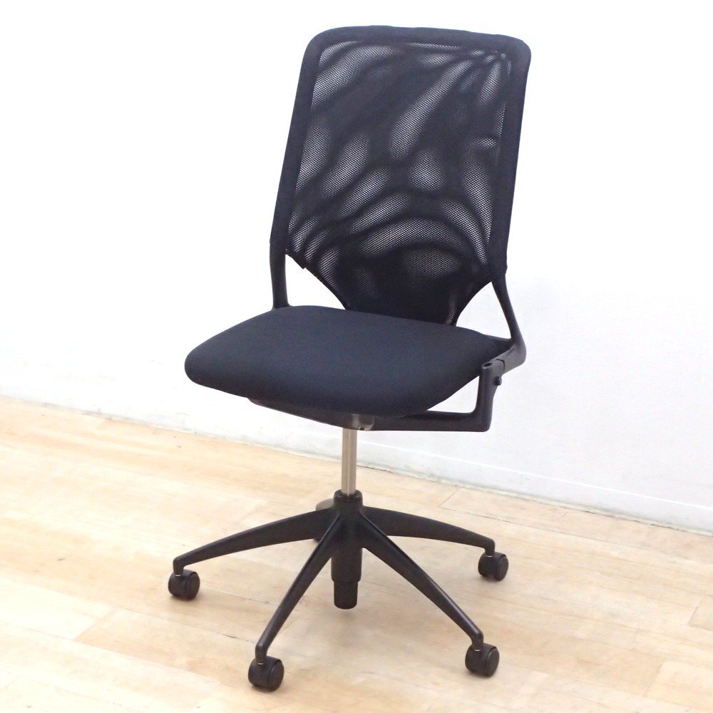 vitra. ヴィトラ メダ2 MEDA2 アルベルト・メダ 肘無オフィスチェア デザインチェア ブラック メッシュ 高級 KK18329 中古オフィス拍卖
