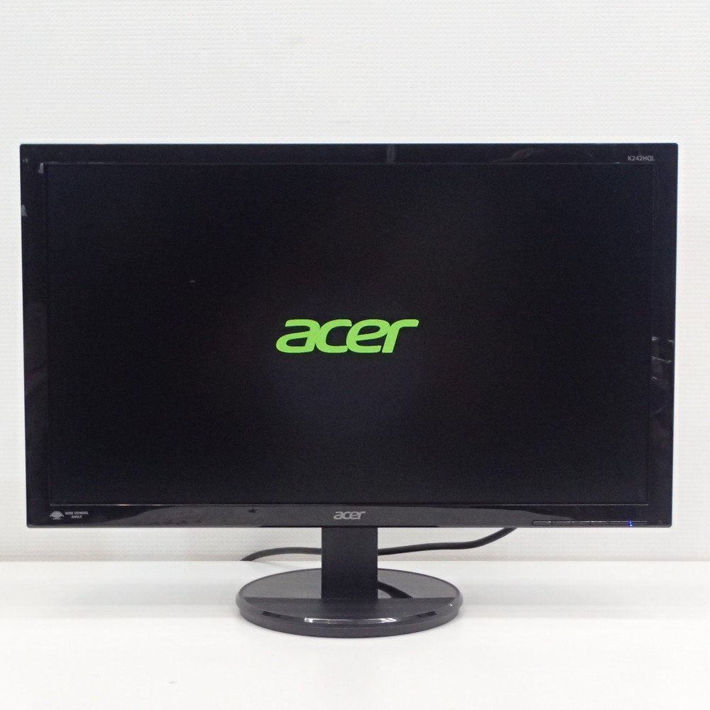 ※訳アリ acer エイサー 23.6インチモニター K242HQL 2021年製 フルHD 非光沢 動画観賞 OA機器 液晶ディスプレイ KK18154 中古オフィス家電拍卖