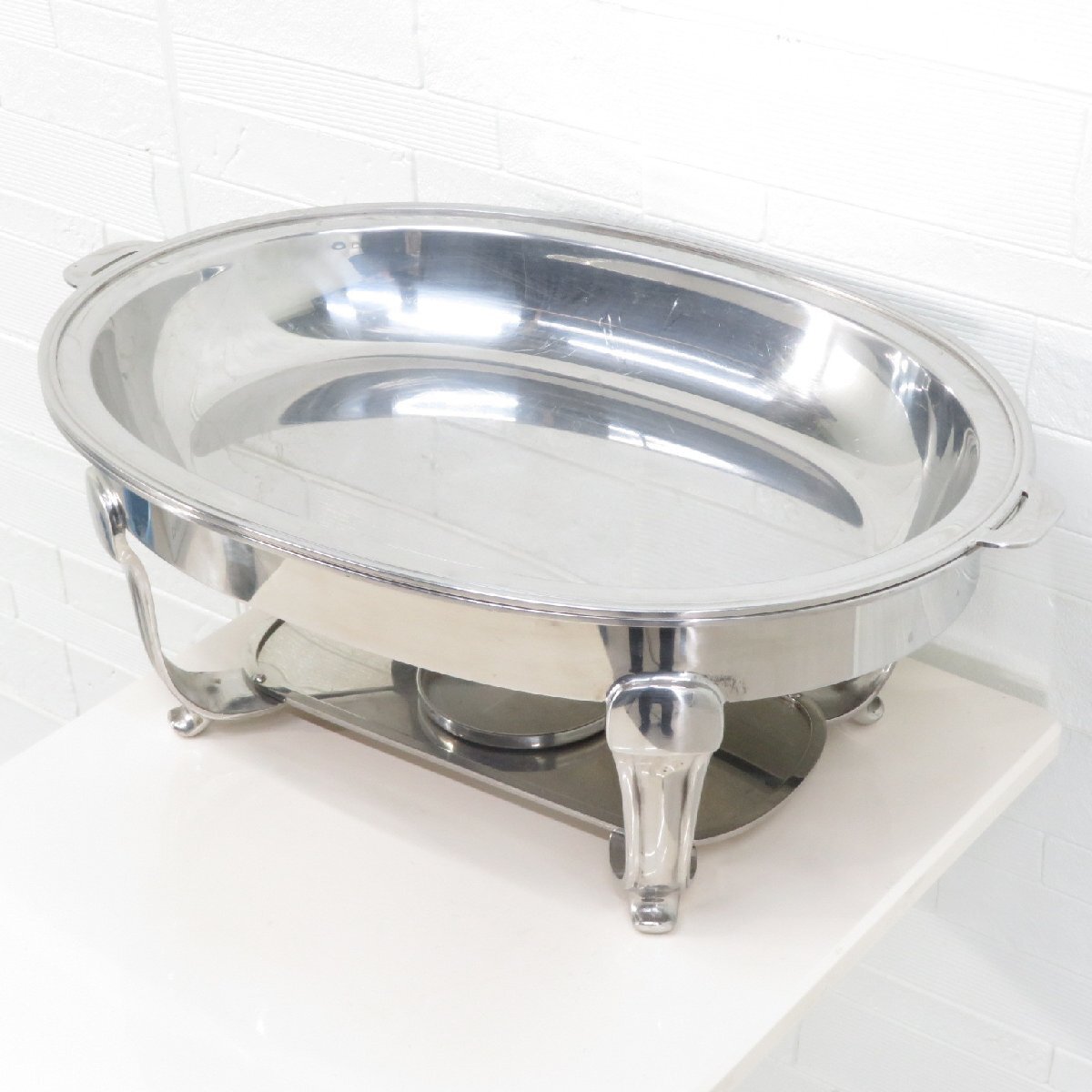 小判チェーフィングディッシュ 調理器具 シルバー ホテル 旅館 レストラン ランチ ビュッフェ バイキング パーティー YH15682-5 中古拍卖