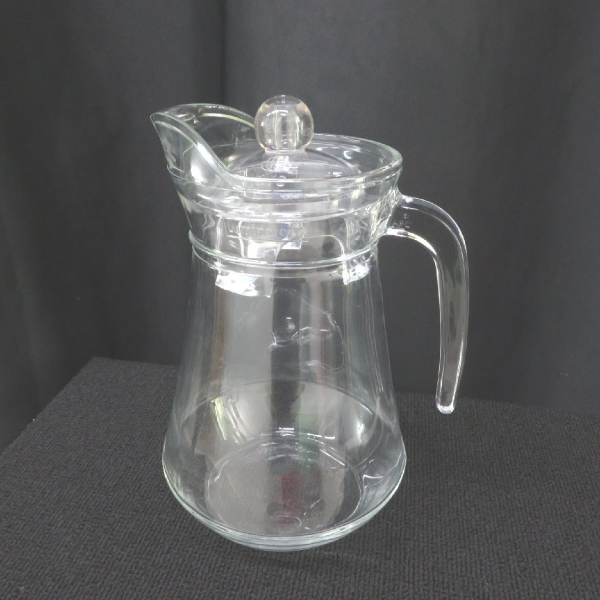 1円★美品 ARC International アルク ピッチャー G2662 ガラス 1.3L レトロ おしゃれ ジョッキ ジャグ フランス YH15678 中古オフィス雑貨拍卖