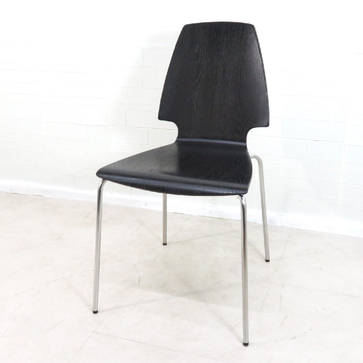 IKEA イケア VILMAR 21255 ミーティングチェア ブラック スタッキングチェア 肘無し 会議椅子 セミナー おしゃれ EG14293 中古オフィス家具拍卖