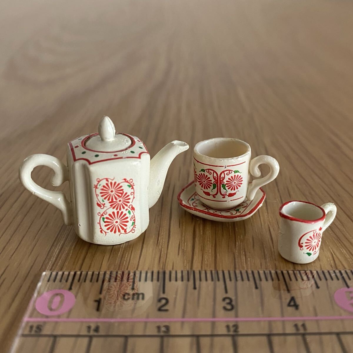 【ジャンク】リーメント(単品)*ティーセット*ぷちサンプル バラ売り ミニチュア 花柄 アジアン雑貨店 食器 レトロ ティーポット拍卖