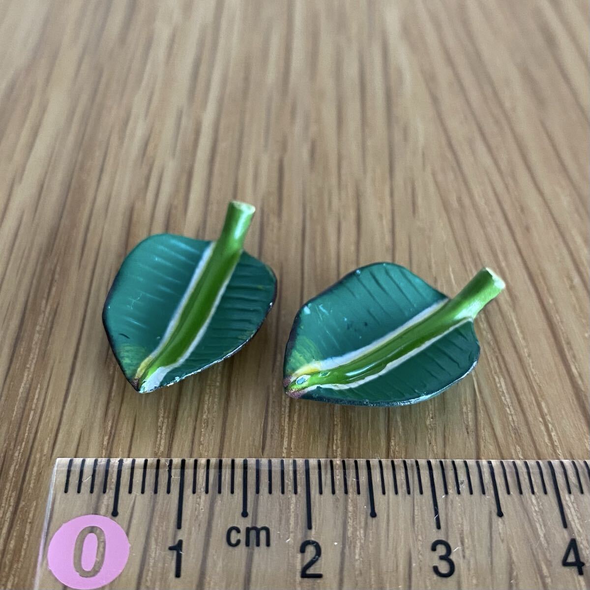 リーメント(単品)*バナナの葉柄の皿×2*ぷちサンプル バラ売り ミニチュア Re-Ment アジアン雑貨店 お皿 食器拍卖