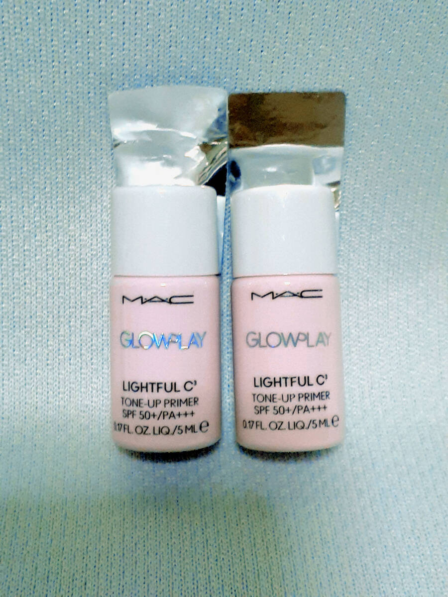 MAC 化粧下地 5mL 2本セット グロープレイ ライトフルC3 トーンアップ プライマー フレッシュピーチ/ マック サンプル 血色感ナチュラル 拍卖